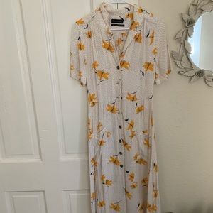 Floral white maxi dress